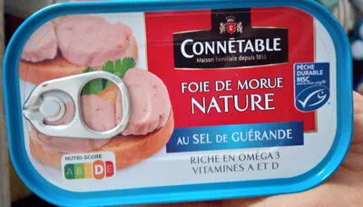 Connétable Foie de Morue nature au sel de Guérande